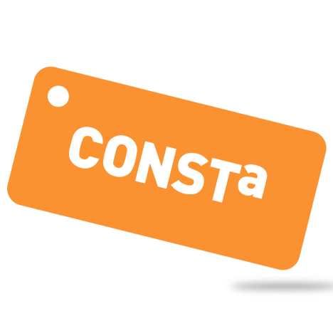 Logotip de Consta, associat amb Constructora d'Aro
